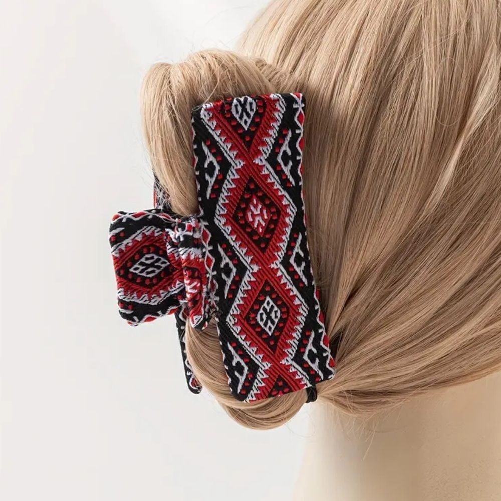 Boho Knitted Hair Claw Clip